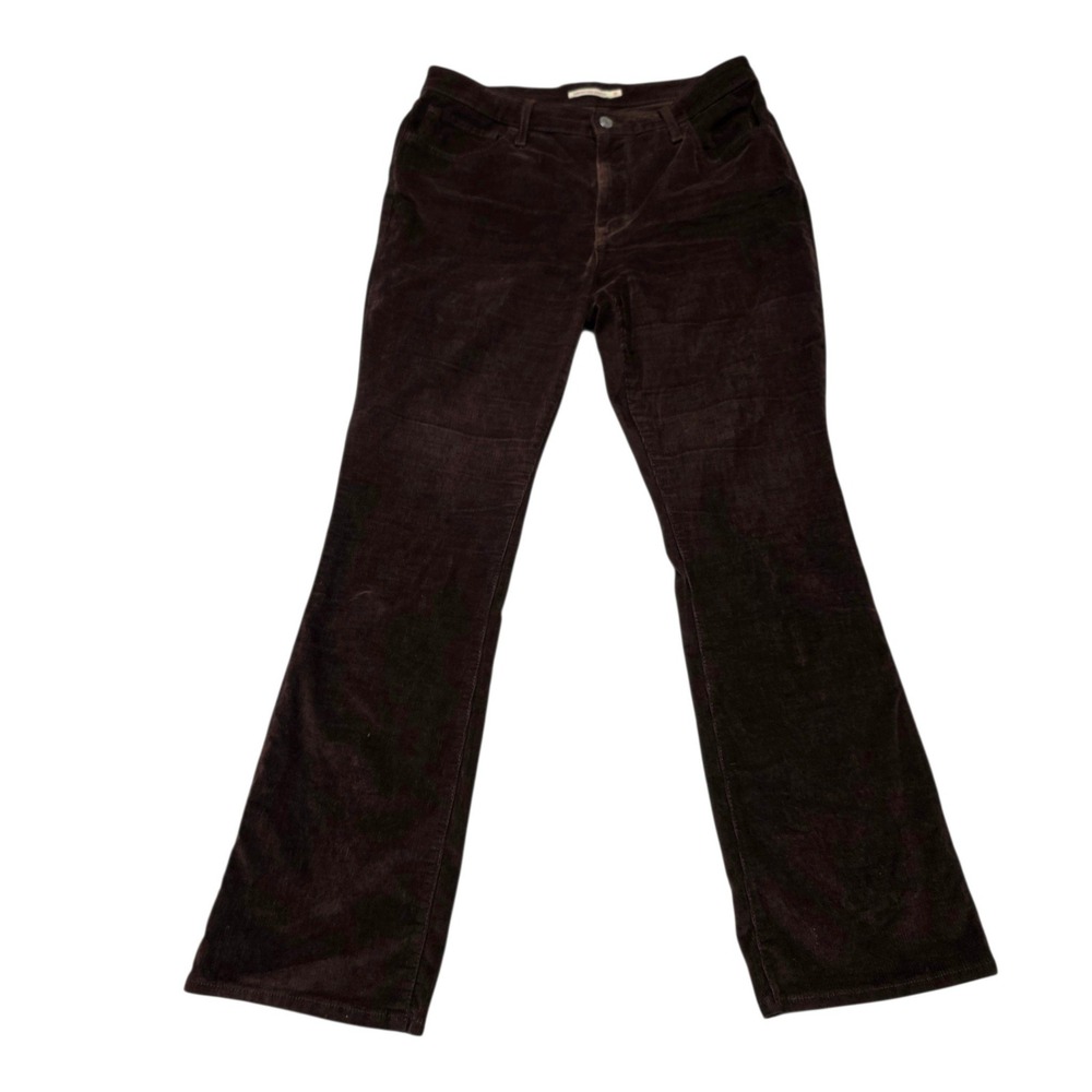 Levi's 725 High Rise Bootcut Corduroy Pants Womens 31 Brown Cotton Stretch
